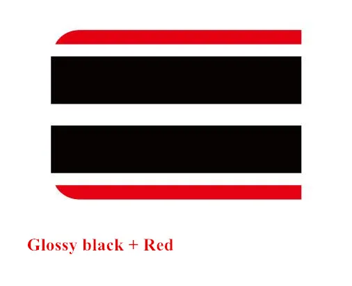 Glossy black-Red Гоночный спортивный полосатый наклейка на капот автомобиля авто капот крышка двигателя Декор виниловые переводные наклейки внешние аксессуары для Toyota AYGO - Название цвета: Glossy black-Red