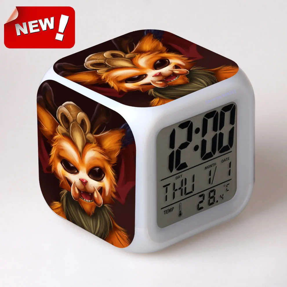 Фото Gnar for LOL Alarm Clock Led Light 7 Color Change Lcd Display Watch Klok Projection Square Reloj Despertador Digital Gnar for LOL Alarm Clock Led Light 7 Color Change Lcd Display Watch Klok Projection Square Reloj Despertador Digital