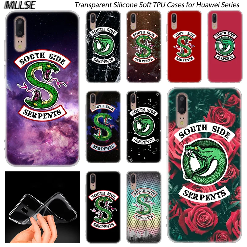 Силиконовый чехол Riverdale South Side Serpents с логотипом для Huawei P30 P20 P10 P9 P8 Lite 2017 Pro Mini PSmart 2019