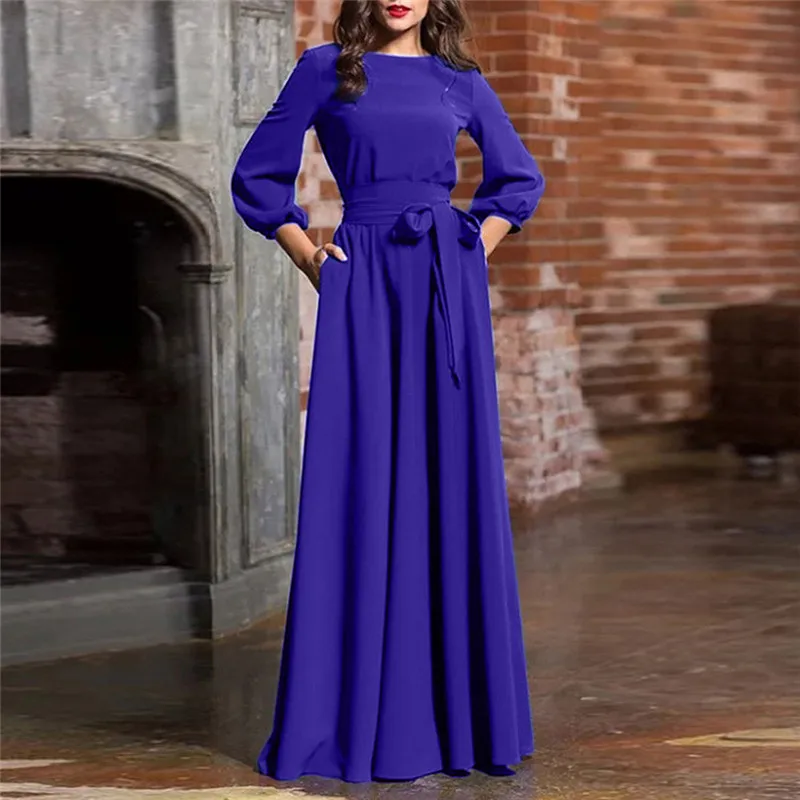Для женщин Boho запястья рукава длинное вечернее Платье для вечеринки Das Mulheres Camisa De