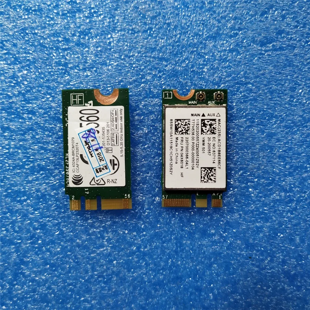 Wi Fi карта Broadcom BCM43142 1x1BN + BT4.0 PCIE M.2 WLAN для Lenovo G40 G50 Z50 FRU 04X6018 20200557|broadcom bcm43142|wifi cardlenovo wlan