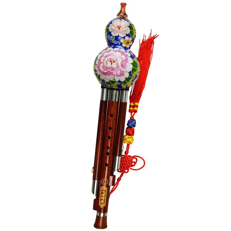 Китайский традиционный инструмент Hulusi Flute C/Bb Key трубка из палисандра с узлом и