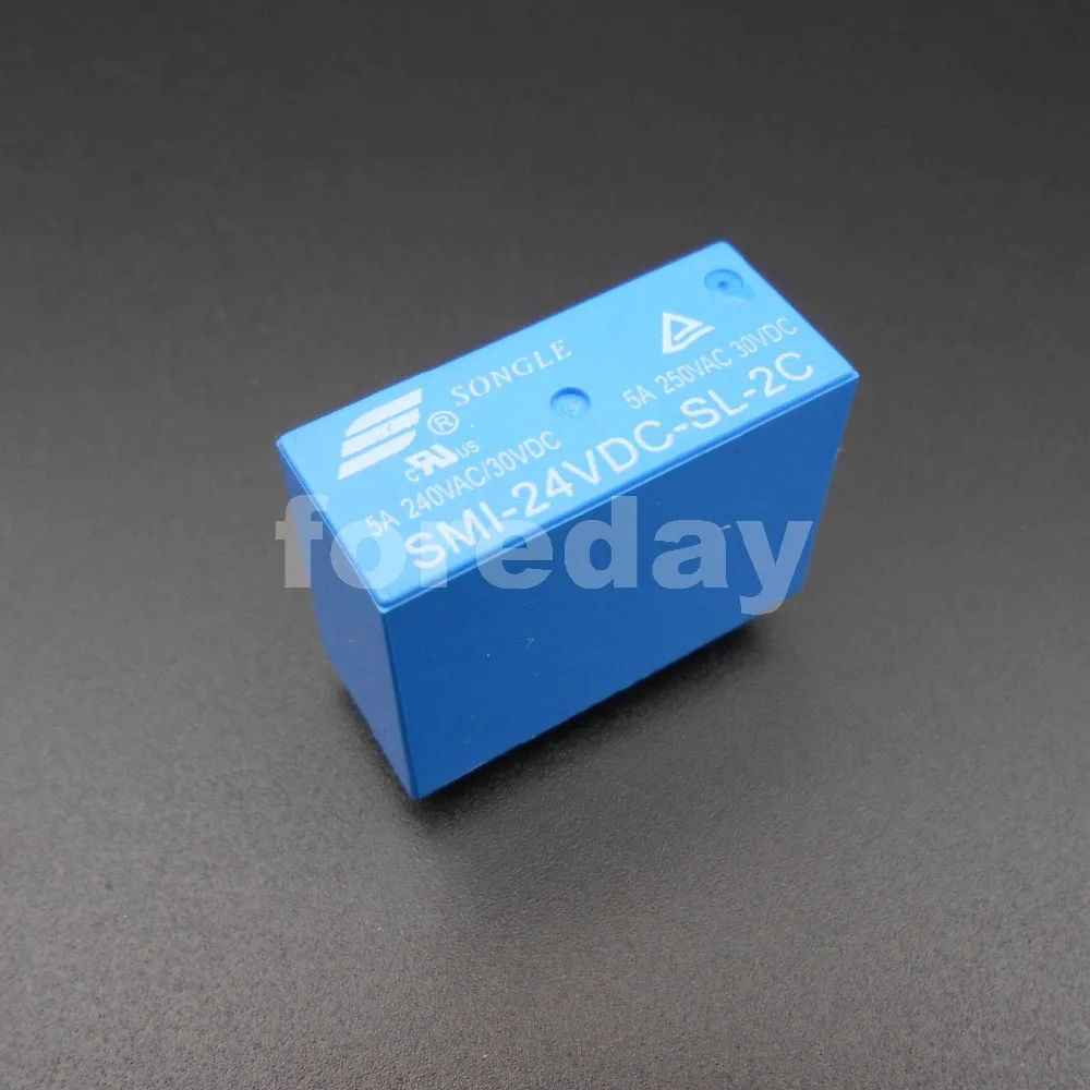 Фото 5 шт. SONGLE силовое реле SRS PCB 8 Pins 5A 10A 5V 12V 24V фотосессия 5 шт./лот * Φ №4
