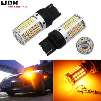 ijdm no resistor no hyper flash 21w high power amber yellow w21w t20 7440 led bulbs for car front or rear turn signal lights