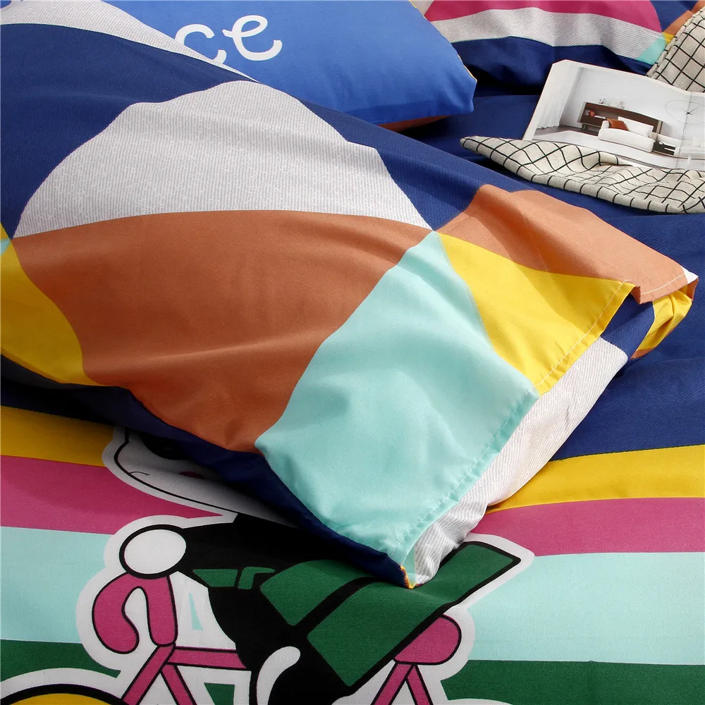 Cartoon cute bear home textiles comfortable bedding sets duvet cover bed sheet pillow case twin full queen King size bedclothes | Дом и сад