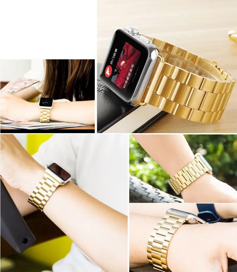 38 мм 40 мм 44 мм 42 мм металлический браслет из нержавеющей стали для apple watch ремешок для iWatch серии 4 3 2 1 браслет сменный ремешок для часов