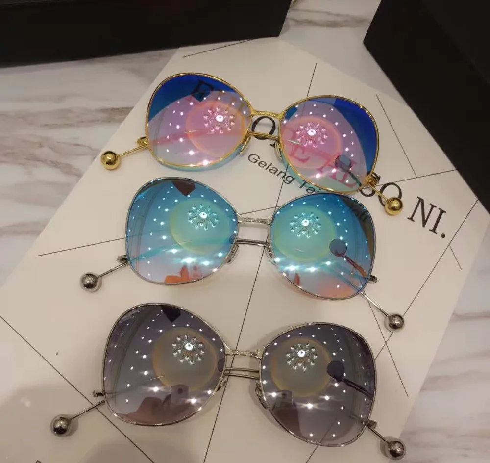 Очки солнцезащитные женские зеркальные модные солнечные очки в стиле ретро