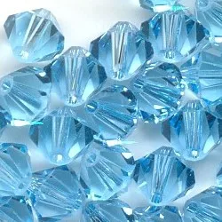 

Free Shipping, 720pcs/Lot 4mm Aquamarine color Chinese Top Quality Crystal Bicone Beads