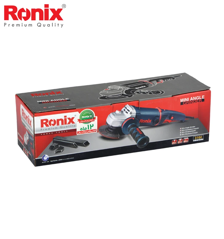 Ronix Новая Угловая шлифовальная машина 115 мм 1400 Вт 9000 об/мин Мини угловая высокой