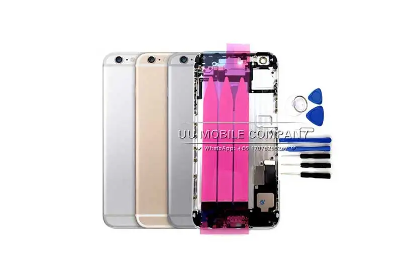 1 шт Замена средняя Рамка для iPhone 6 Plus Полный Корпус с гибким кабелем задняя крышка задняя дверь с логотипом IMEI+ Инструменты