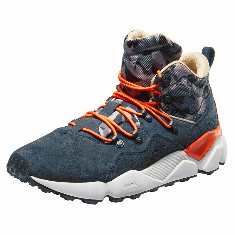 navy blue Rax зима стиль походная обувь мужские теплые зимние ботинки кроссовки для мужчин Уличная Спортивная прогулочная дышащая обувь - Цвет: navy blue