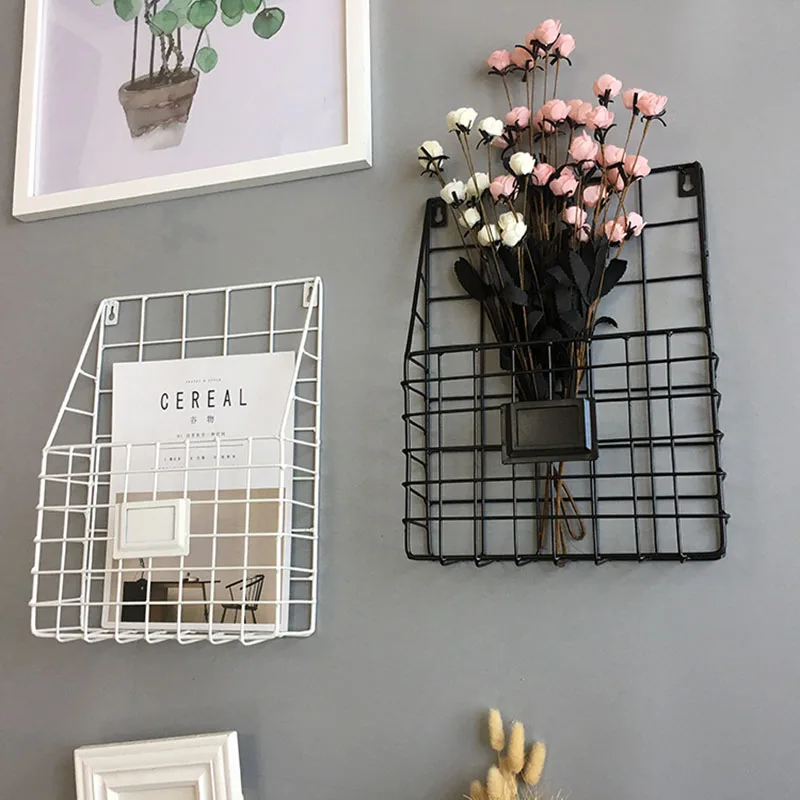 Скандинавский дом современный простой железный провод журнал газетная корзина