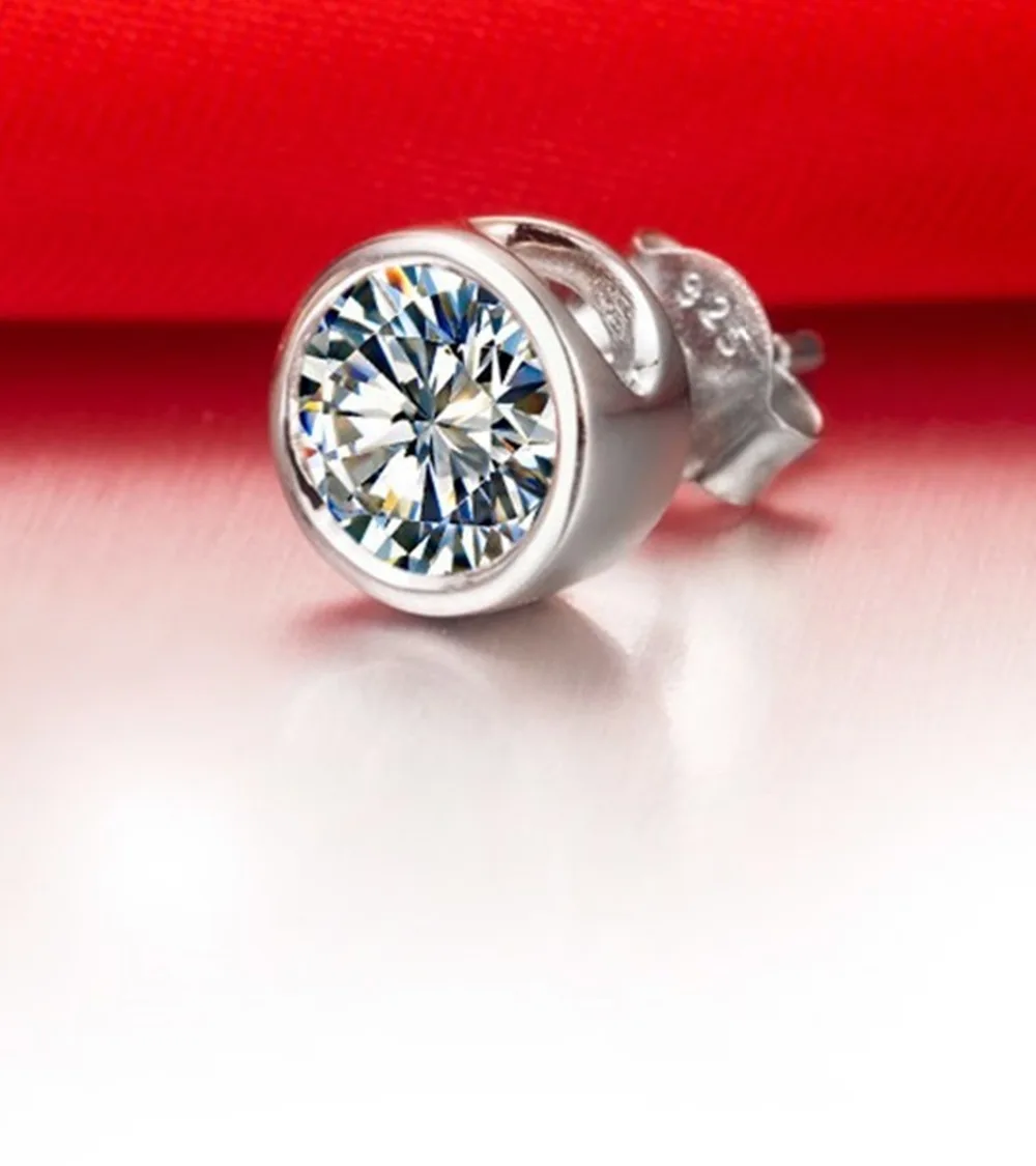 Круглые серьги гвоздики карат/шт. из смолы с искусственным бриллиантом лучшее