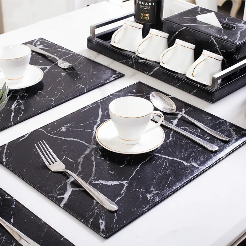 Поднос светильник лый роскошный с мраморным узором прямоугольный для дома