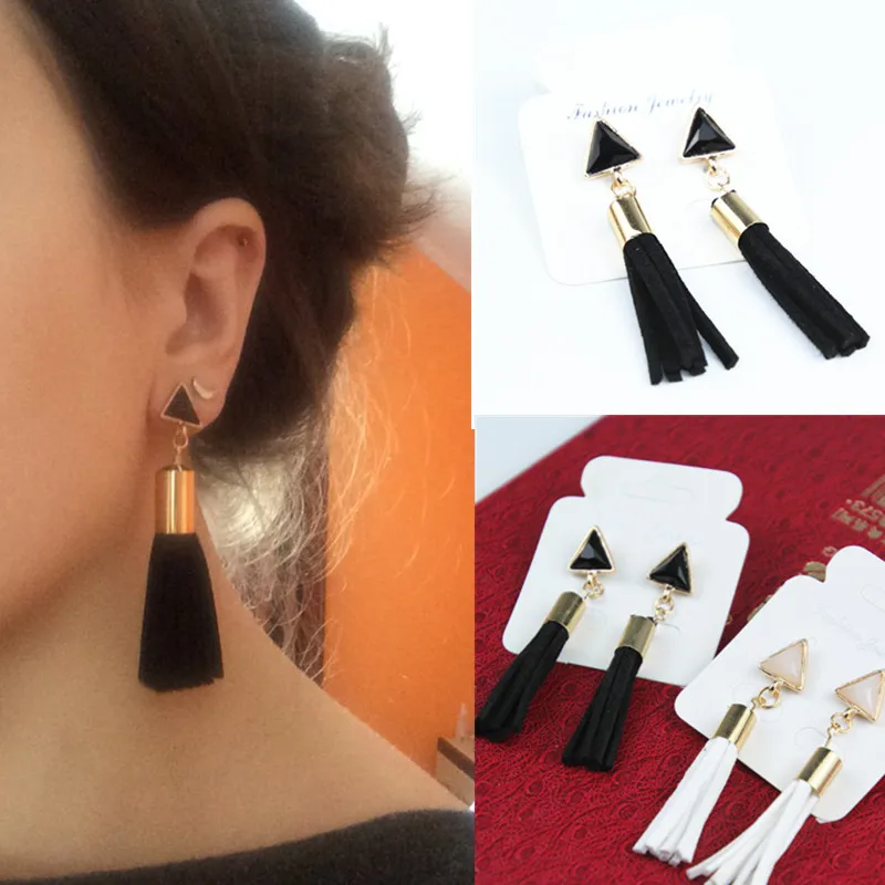 Массивные треугольные длинные серьги кисточки для женщин Bijoux новые ювелирные