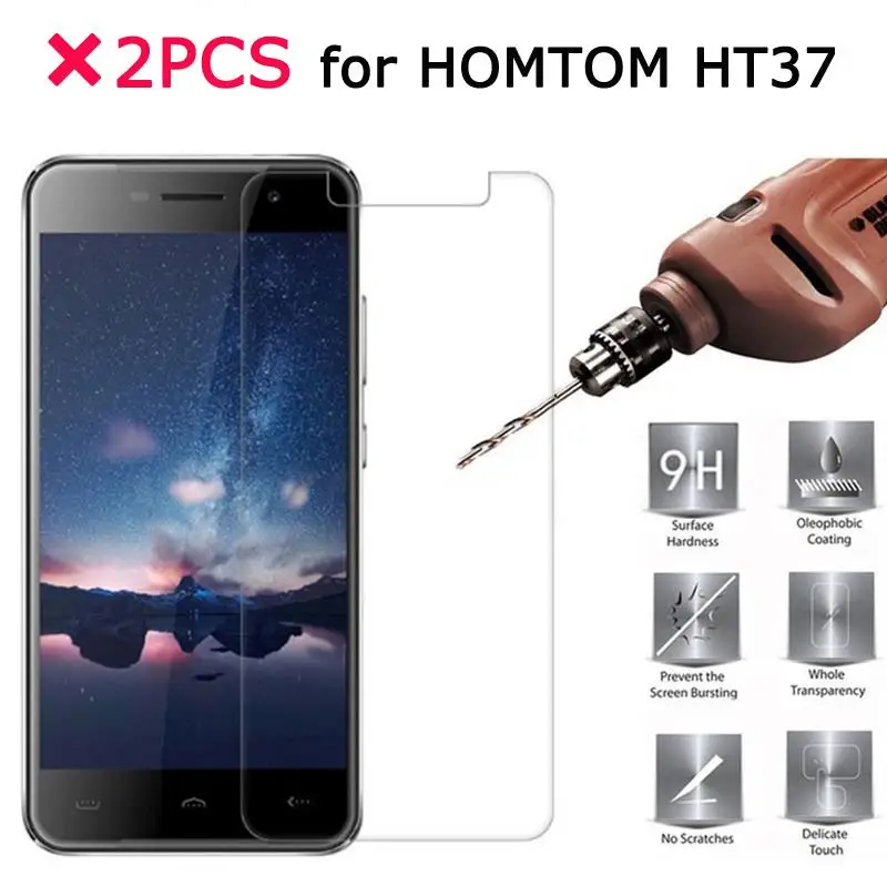 2 шт Homtom HT37 стекло закаленное Для Doogee Ht37 Pro 5 0 &quotпремиун экран защитная пленка на