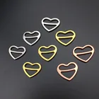 200 шт.лот, бюстгальтер со сплавом из цинка, слайдеры в форме сердца, регулируемый ремешок для нижнего белья, аксессуары для самостоятельной регулировки нижнего белья