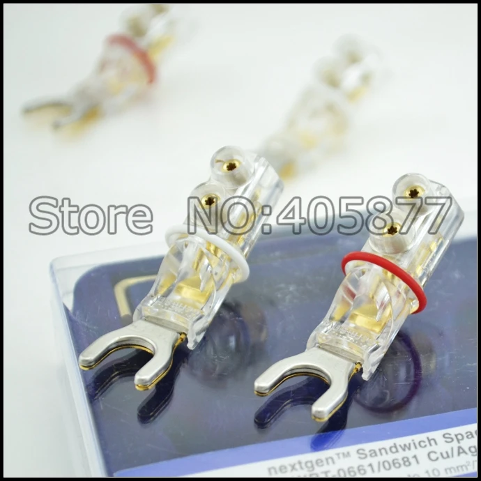 4 шт. hi end audio Nextgen Spade 0681Cu медный разъем для колонок hifi spade plug|hifi plug|plug terminalplug connector |