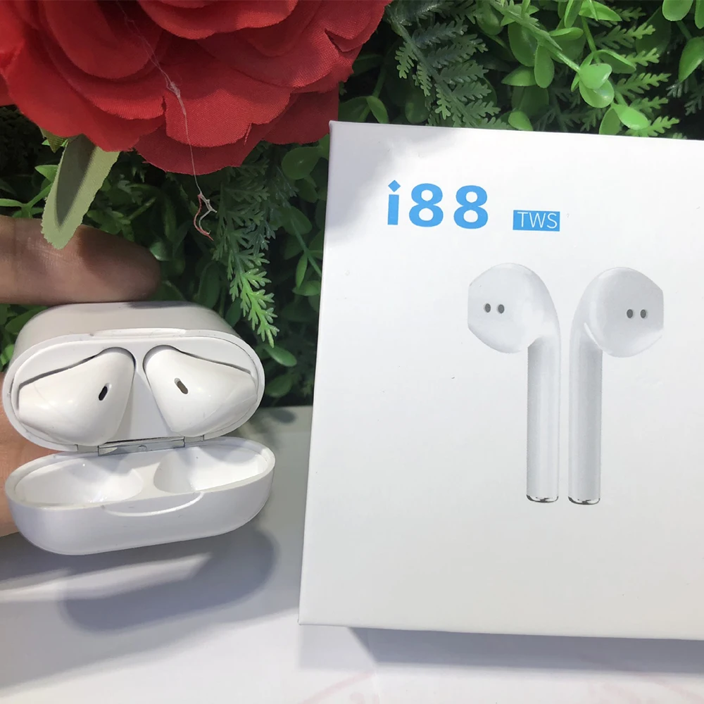 I88 TWS Новые красочные мини hifi звук Bluetooth Беспроводные наушники с зарядным чехлом pk