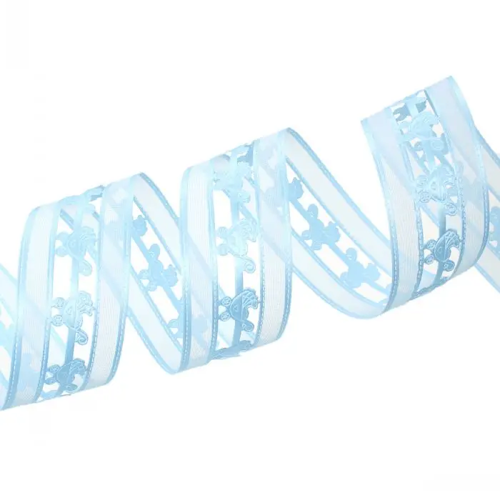 Атласная лента для детского душа из органзы подарочная упаковка сделай сам