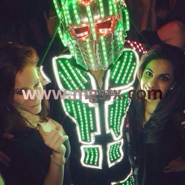 LED Robot/Kyroman/David Guetta костюмы/Stilts walker костюм робота из светодиодов | Тематическая