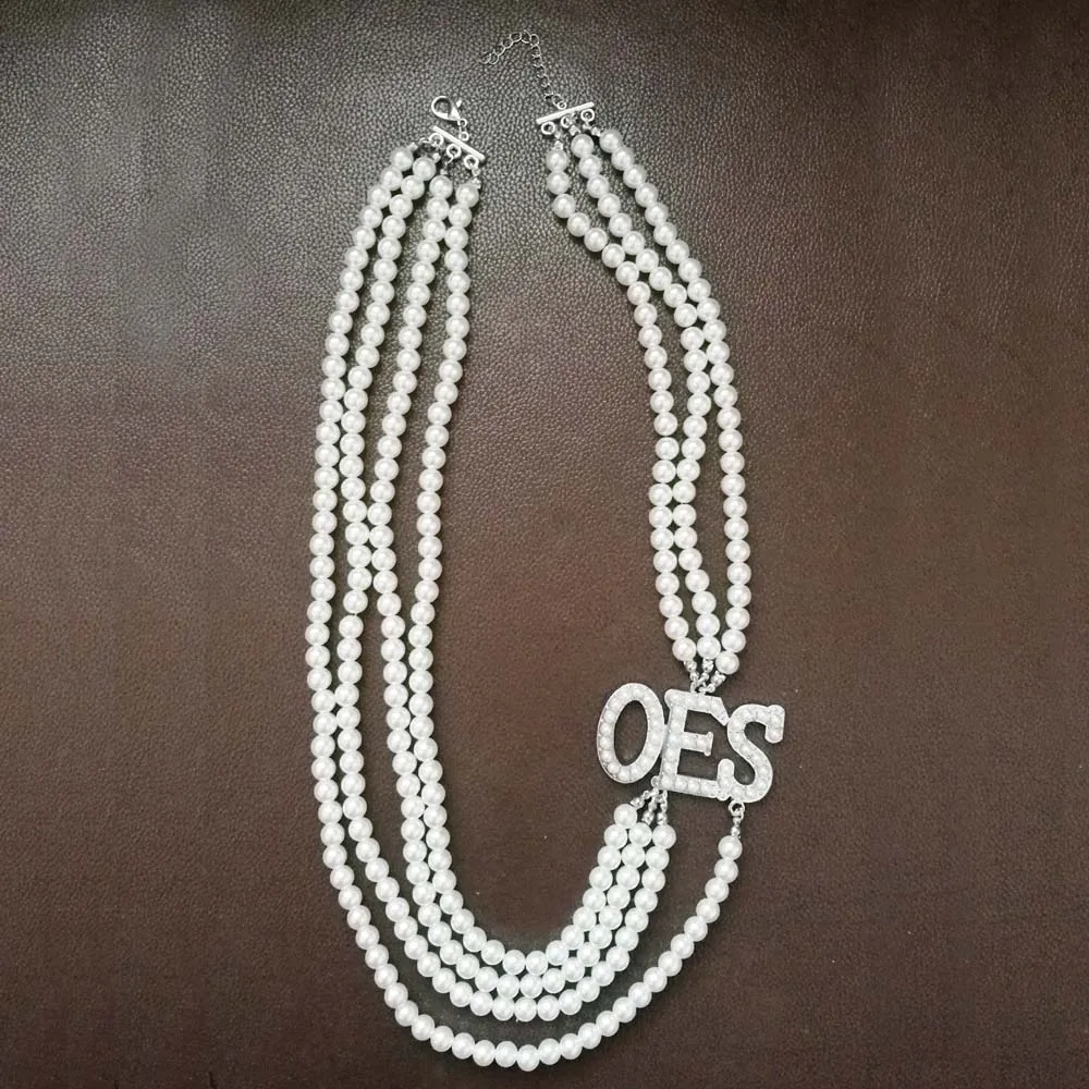 adjustable chain Topvekso Африканский жемчуг заказ Восточная звезда Многослойные массивные ювелирные изделия OES жемчужное ожерелье - Окраска металла: adjustable chain