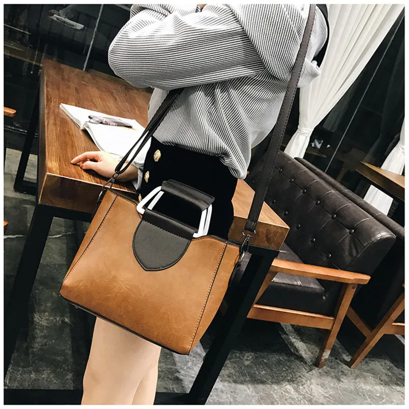 Female Shell Shoulder Bags High Quality PU Leather Women's Handbags 2019 New Brown Sac A Main Ladies Fashion Casual soft Tote | Багаж и