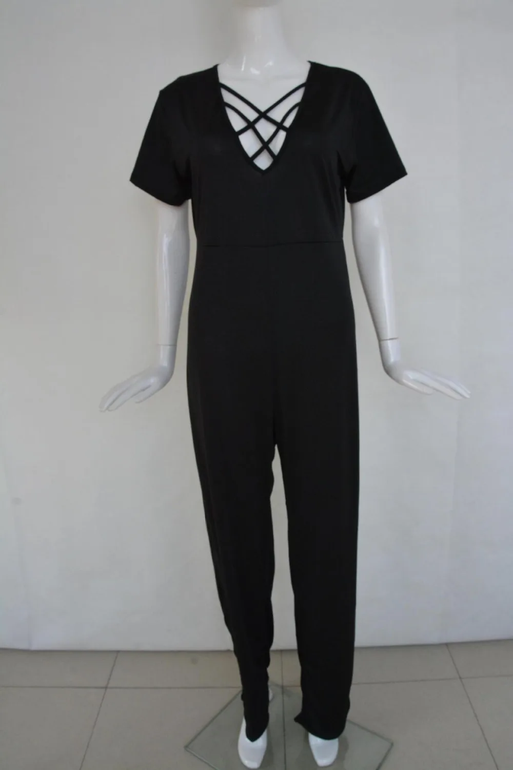 Женские комбинезоны размера плюс L/XL/XXL/XXXL с v-образным вырезом комплекты из двух