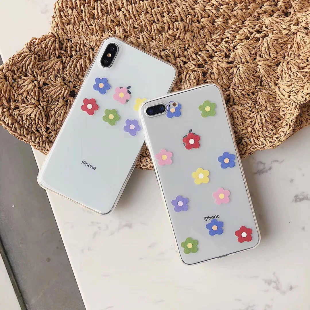 INS Корея супер огненная сетка цветок красного цвета чехол для телефона iPhone Xs MAX XR X