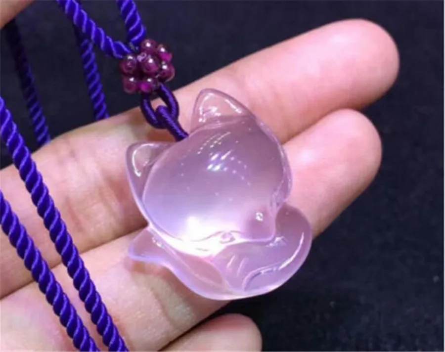 Женское Ожерелье в форме лисы кулон 35x24x11 мм|quartz crystals|natural quartzquartz crystal pendant |