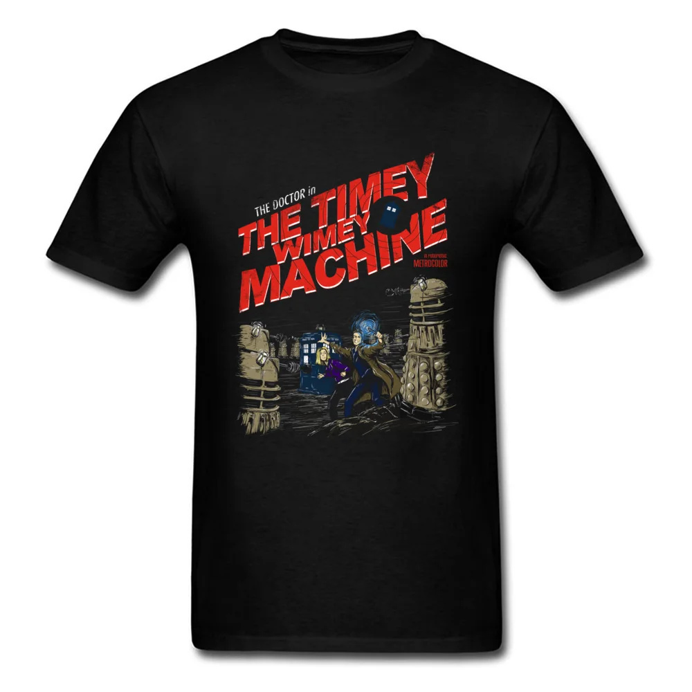 Dr Who/Распродажа футболок с рисунками и надписями Timey Wimey Machine Мужская черная