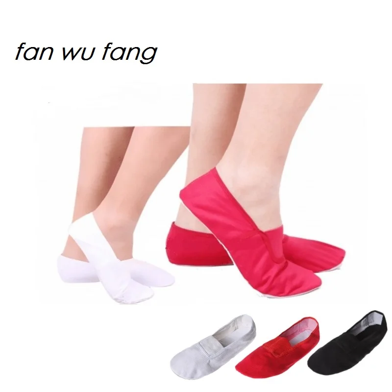 Fan wu fang/2017 г. популярные 3 цвета парусиновые туфли с мягкой подошвой для йоги