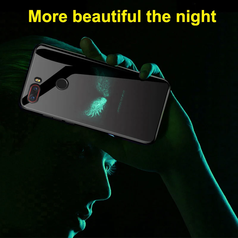 5.2&quot Luminous Tempered Glass Case For Nubia Z17mini NX569J cover shell Z17 mini Cases NubiaZ17 |
