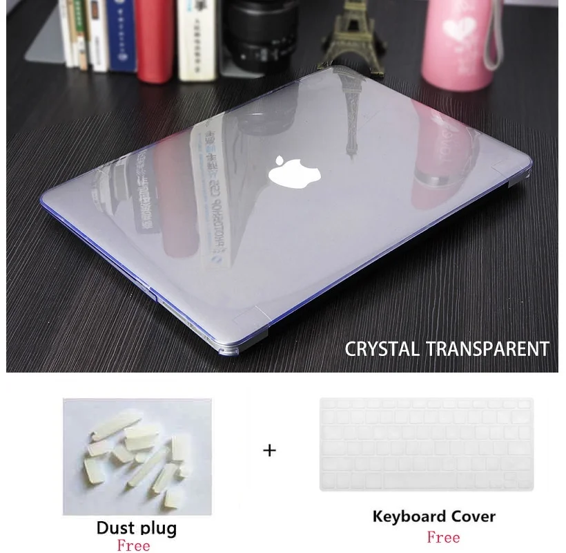 Прозрачный чехол для ноутбука + клавиатуры пылезащитный Macbook Pro Retina Touch Bar & ID Air 11 6 12