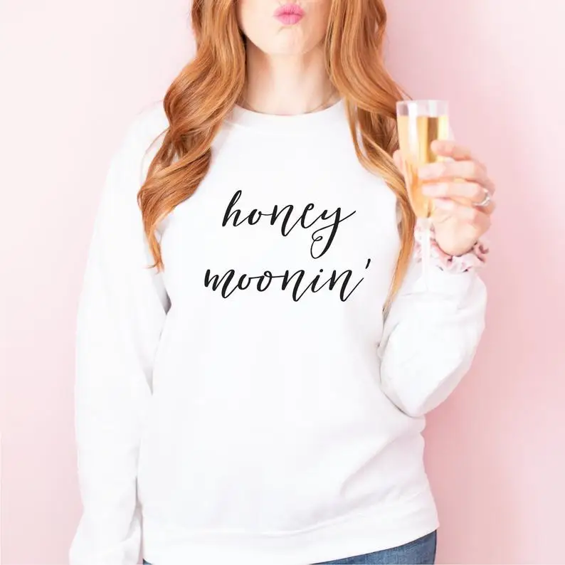 Новое поступление Свитшот Skuggnas honeymoonin джемпер Mrs худи Honeymooning модная женская