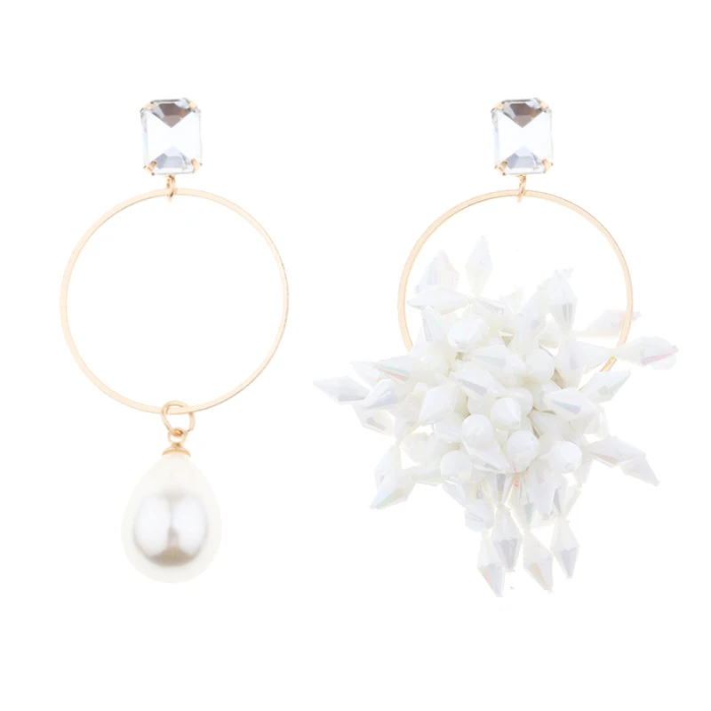 2018 ромбовидные серьги в форме цветка имитация жемчуга ювелирные изделия для