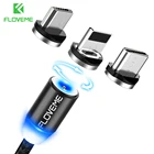 Магнитный кабель FLOVEME 3 в 1 для iPhone 8 X Micro USB Type C кабель 2A Быстрая зарядка 1 м магнитные телефонные кабели для Samsung USB-C Cabo