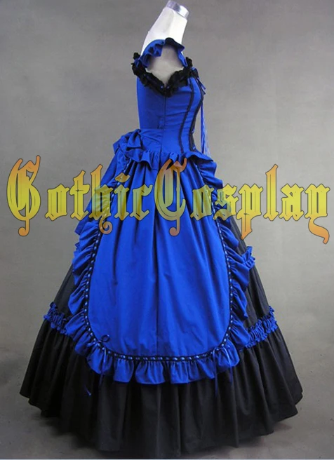 На заказ готическое викторианское платье Южное бальное костюм для гражданских