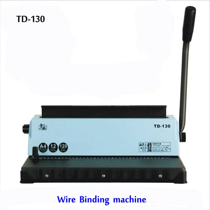

1 PCS TD-130 Manual A4 Wire Binding Machine Printing Paper Book Binder