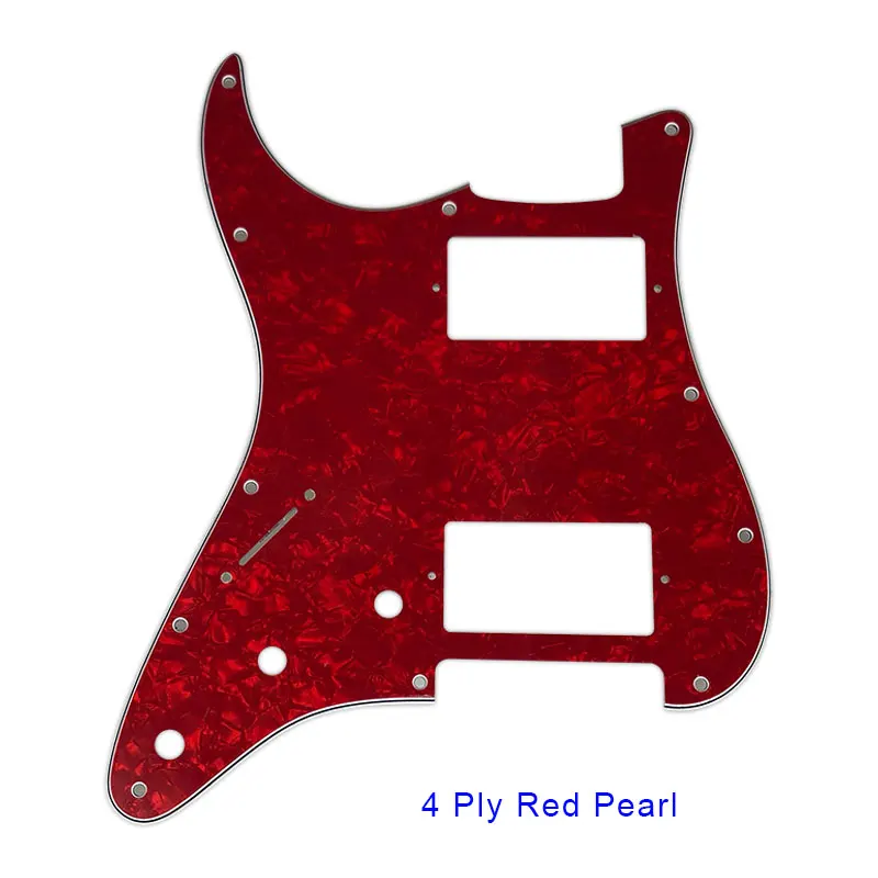 4 ply red pearl Pleroo аксессуары для гитары pickguards 11 отверстий для левшей США/Мексика стандарт ST HH гитара Stratocaster с PAF Humbucker - Цвет: 4 ply red pearl