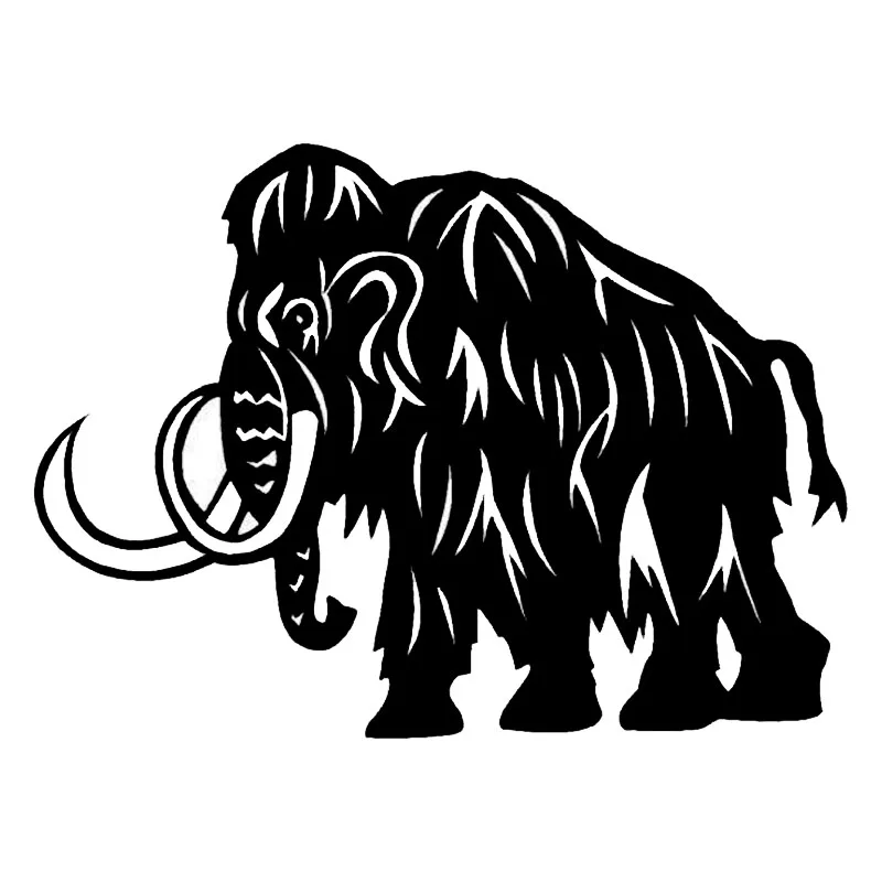15.5*11.3CM Woolly Mammoth Car Styling Prehistoric Animal Classic Stickers And Decal Black/Silver C9-2222 | Автомобили и