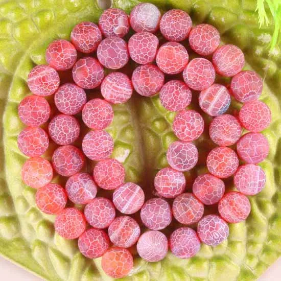 Бесплатная доставка Модные ювелирные изделия круглые 8 мм огненные розовые veins onyx