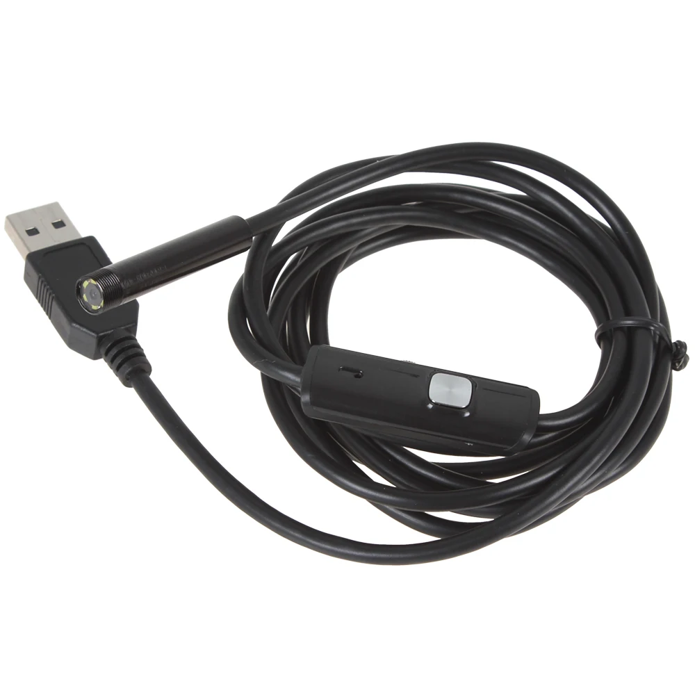 Antscope 2 м USB Камера эндоскопа Регулируемая Кнопка 6LED IP67 Водонепроницаемый сбоку