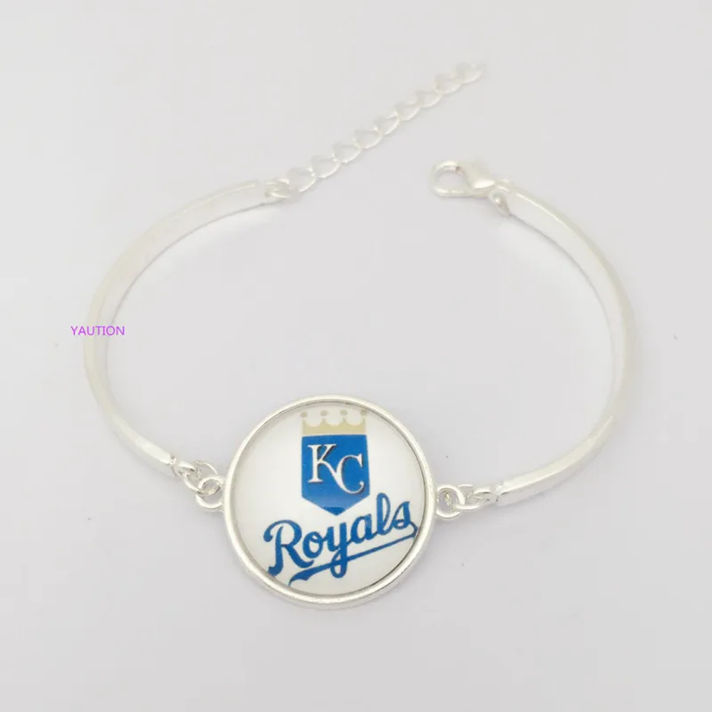 Лидер продаж ручной работы DIY посеребренные Бейсбол Kansas City Royals Кабошон