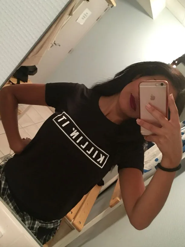 Женская хлопковая Футболка Killin It белая или черная Повседневная футболка с