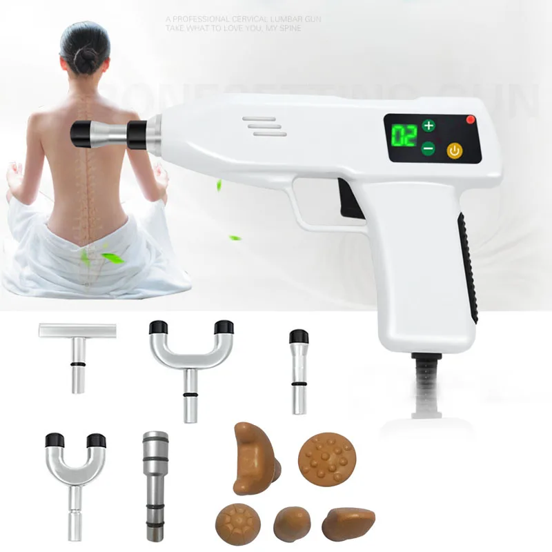 

10 Head Chiropractic adjusting instrument adjustable intensity Spine Chiropractic Correction Gun Activator Cervical Massage NEW