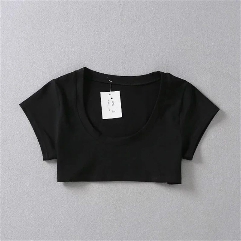 Новый Модный хлопковый кроп-топ XUANSHOW в клубном стиле футболки с короткими
