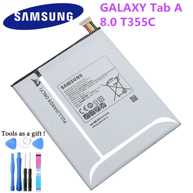 Оригинальная батарея Samsung EB-BT355ABE для GALAXY Tab A 8 0 T355C Tab5 SM-T355 SM-T350 P355C SM-P350 T355 |