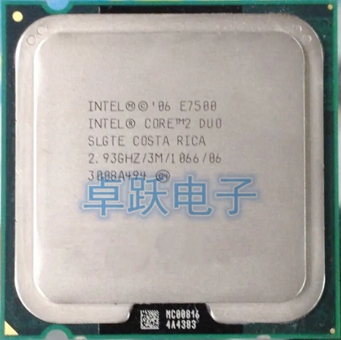 Настольный процессор Intel Core 2 Duo E7500 9 ГГц 3 МБ/1066 МГц для LGA 775 отдельно | Компьютеры и