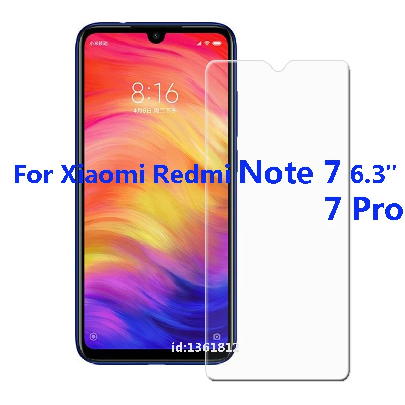 

Защитное стекло 9H для Xiaomi Redmi Note 7 pro, закаленное, взрывозащищенное